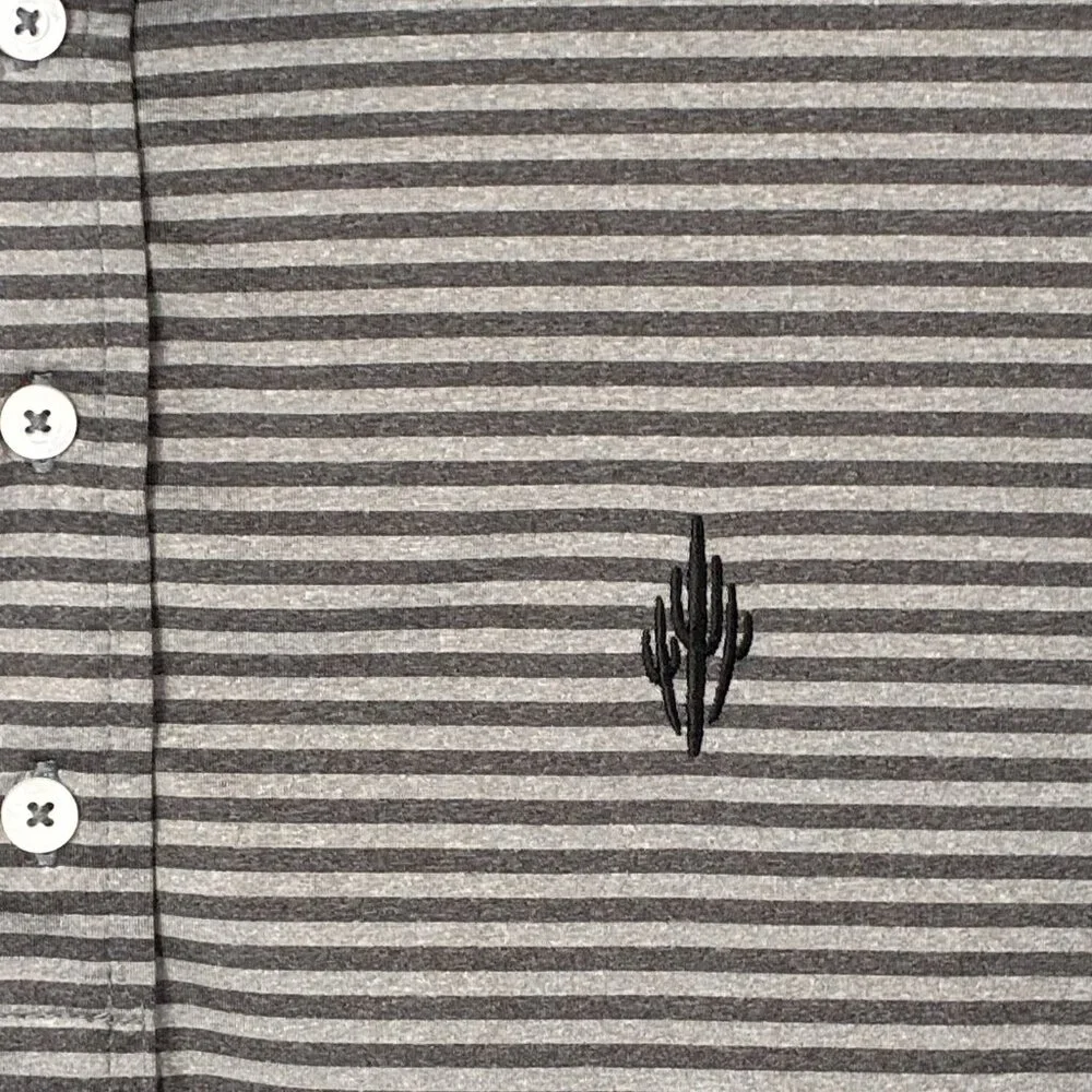 RLX Golf Polo men’s XL Ralph Lauren Gray Striped‎ Short Sleeve Moisture Wicking